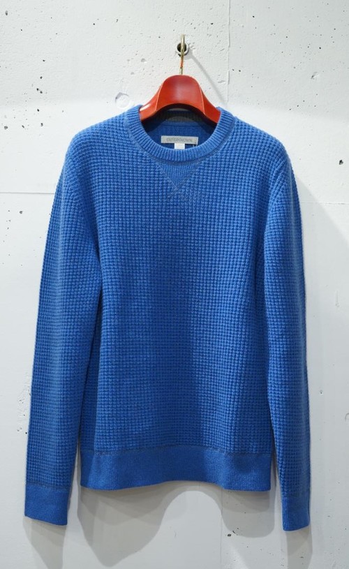  OUTER KNOWN - Reimagine Cashmere Waffle Crew - CLEAR BLUE