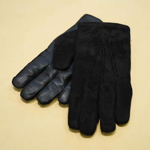  Gloves - Lamb Leather Glove - Black Suade