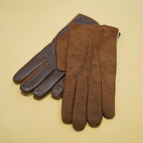  Gloves - Lamb Leather Glove - Brown Suade