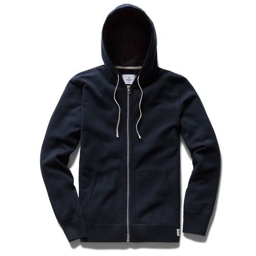  REIGNING CHAMP - FULL ZIP HOODIE - MIDWEIGHT TERRY - NAVY