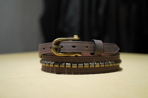  COLIMBO - Blackhills Leather Belt - BROWN