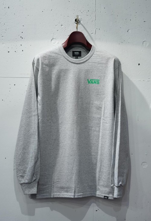  VANS - V&SKATE LOGO SLEEVE TEE - GRAY