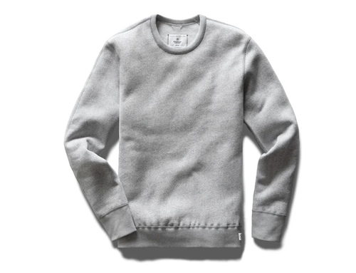  REIGNING CHAMP - CREWNECK TIGER FLEECE - LIGHT GRAY