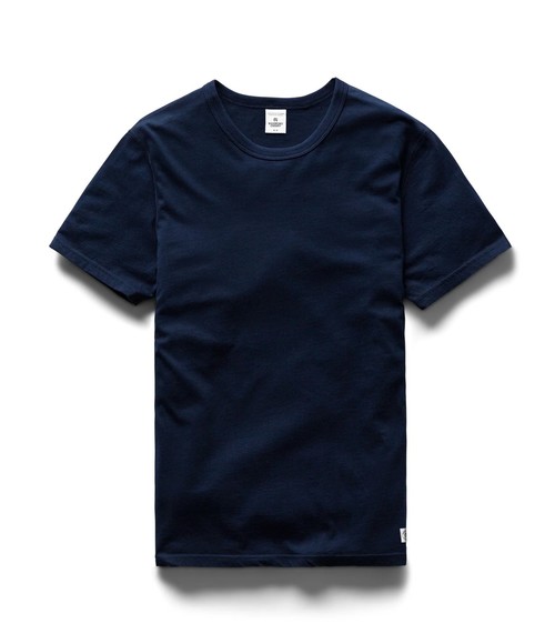  REIGNING CHAMP - LIGHTWEIGHT JERSEY T-SHIRT - NAVY