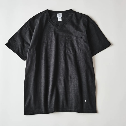  POST OVER ALLS - V Pocket Tee heavyweight jersey - black