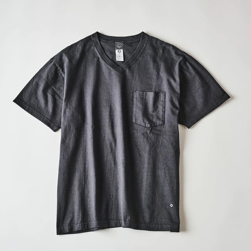  POST OVER ALLS - V Pocket Tee - charcoal