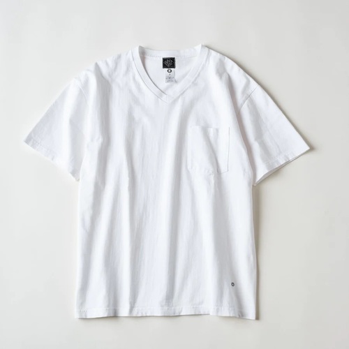  POST OVER ALLS - V Pocket Tee - white