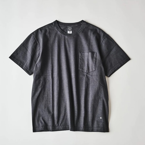  POST OVER ALLS - Crew Pocket Tee heavyweight jersey - charcoal