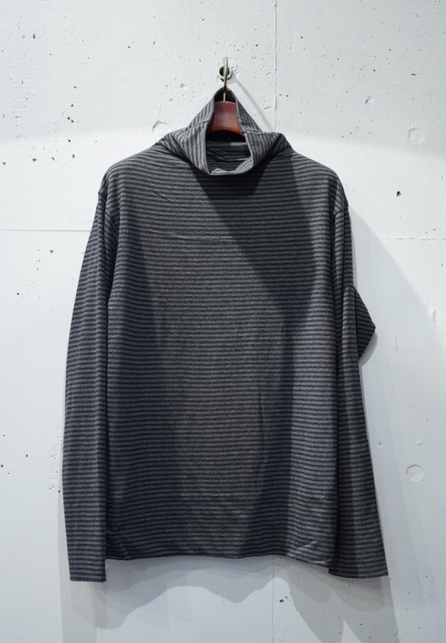  YAECA CONTEMPO (MEN) - COTTON L/S T-shirt high neck - STRIPE