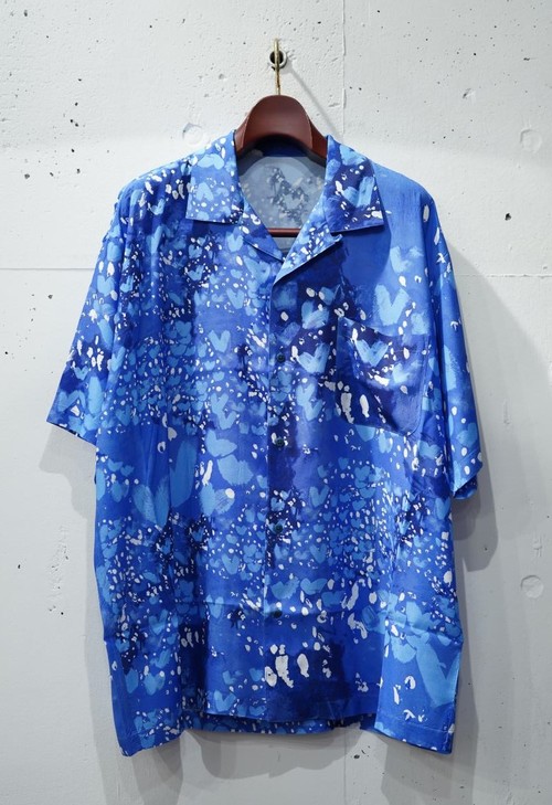  Porter Classic - HEART ALOHA SHIRT - BLUE