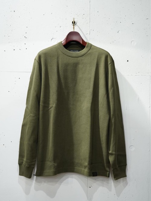 FILSON - WAFFLE KNIT THERMAL CREW - OLIVE