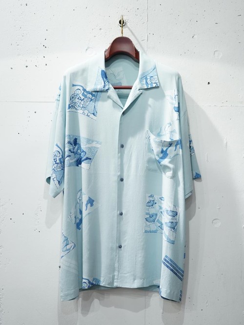  Porter Classic - ALOHA SHIRT 阿波踊り (with TENUGUI & UCHIWA) - BLUE