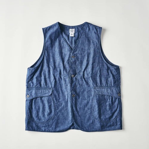  POST OVER ALLS - Royal Traveler vintage sheeting - chambray