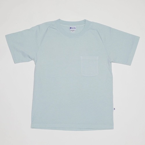  Yellow Rat - S/S RAGLAN SLEEVE POCKET TEE  - DUSTY BLUE