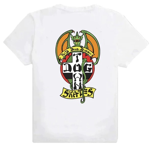  DOGTOWN - 70'S CLASSIC PREBOOK S/S T-SHIRT RED DOG - WHITE