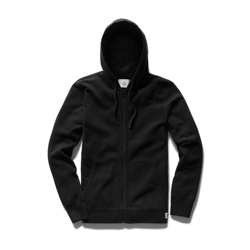  REIGNING CHAMP - LIGHTWEIGHT TERRY FULL ZIP HOODIE - BLACK