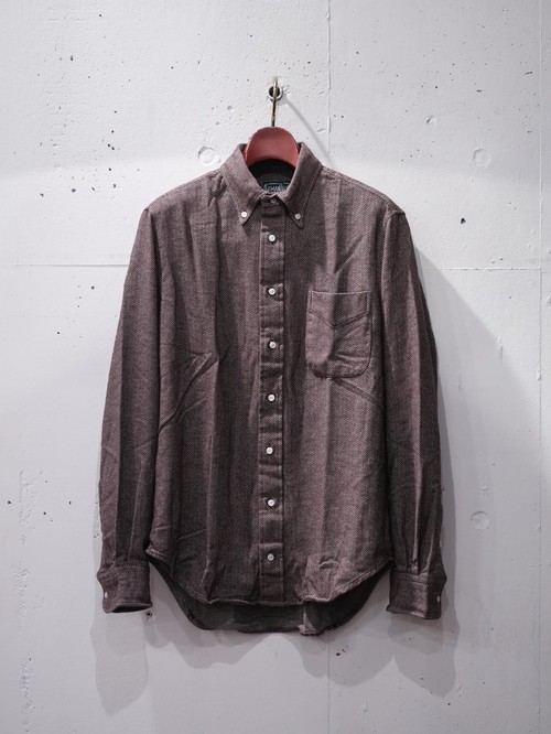  GITMAN VINTAGE - L/S Button Down Shirt / HERRINGBONE FLANNEL - BROWN