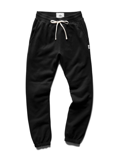  REIGNING CHAMP - MIDWEIGHT TERRY CLASSIC CUFFED SWEATPANT - BLACK