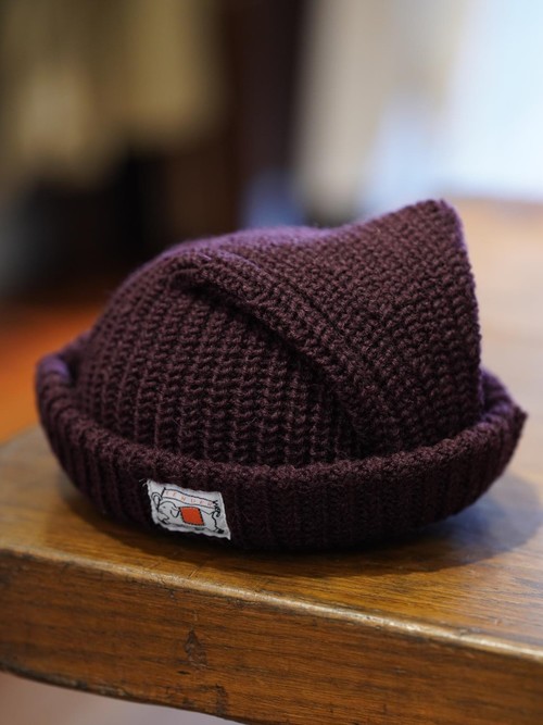  TENDER Co. - 825 ROUND RIB NIGHT CAP / WOOL GANSEY - PRUNE