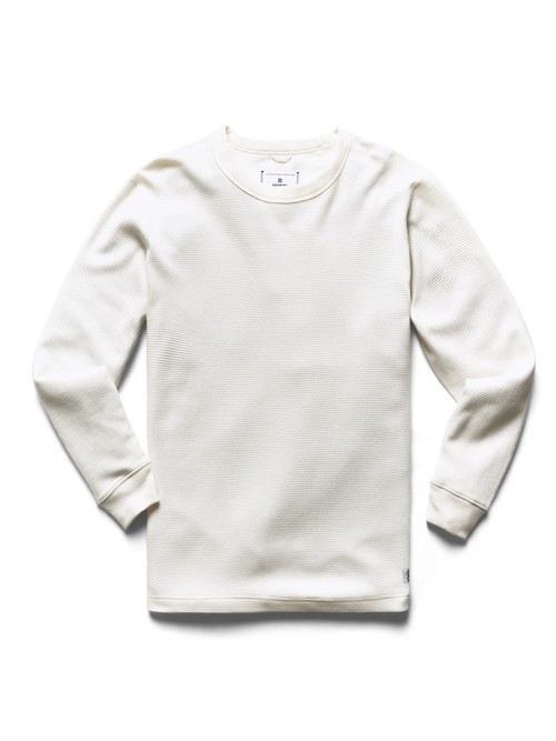  REIGNING CHAMP - FLATBACK WAFFLE LONG SLEEVE - IVORY