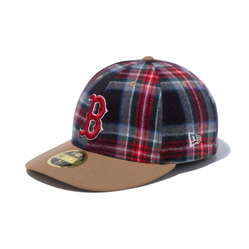  NEW ERA - LP 59FIFTY MLB Plaid / Boston Red Sox - KHAKI CHECK