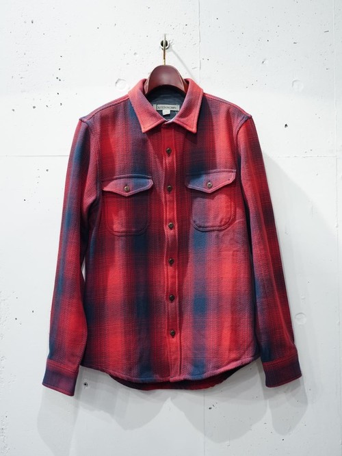  OUTER KNOWN - BLANKET SHIRT - Safety Red Overlook Plaid