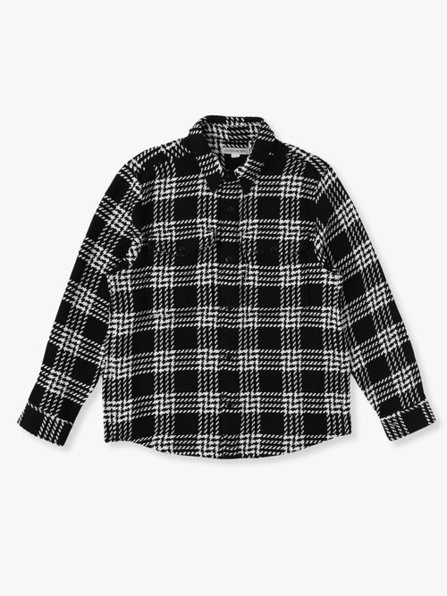  OUTER KNOWN - CLOUD WEAVE SHIRT - Black Pitch Plaid