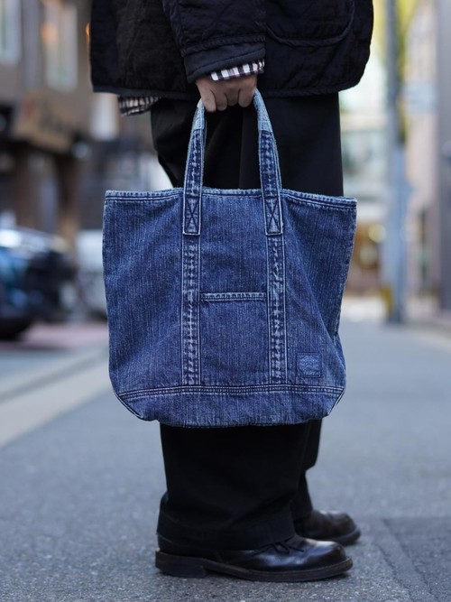  Porter Classic - VINTAGE DENIM TOTE BAG - NAVY