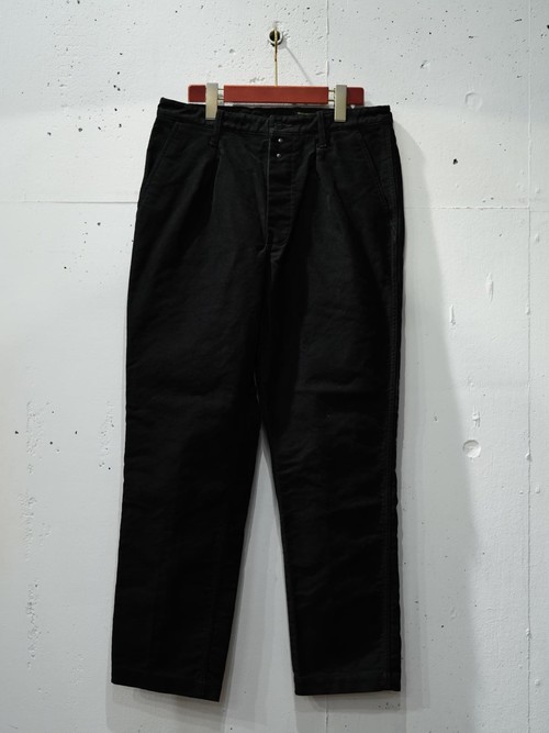  COLIMBO - Beuvron Work Pants / Heavy Weight Mole Skin (Brushed) - LAMP BLACK