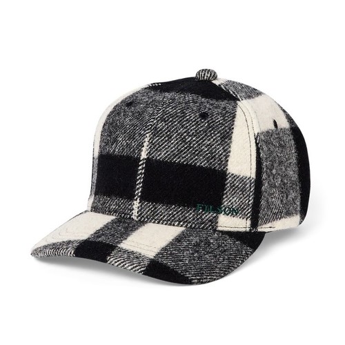  FILSON - WOOL LOGGER CAP - Natural/Black Heritage Plaid