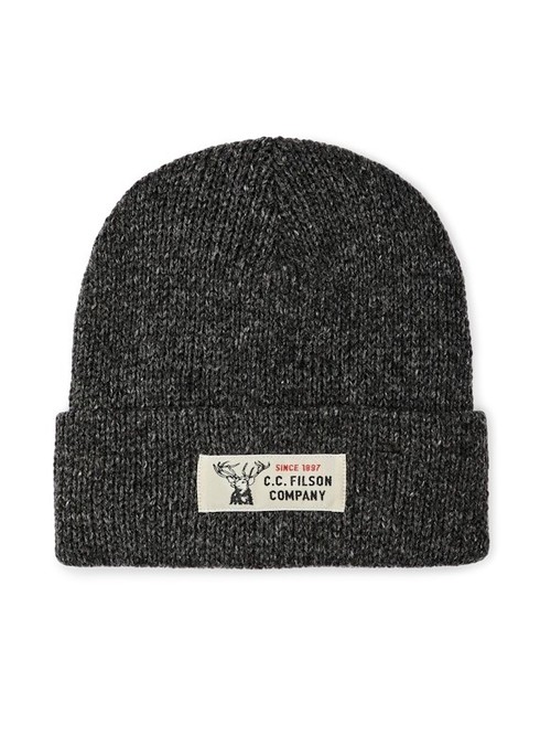  FILSON - LINED RAGG WOOL BEANIE - Charcoal Black