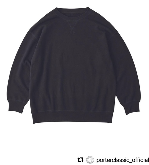  PORTER CLASSIC - PEACE COTTON CREW NECK - Black