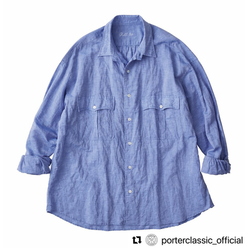  PORTER CLASSIC - ROLL UP LINEN COTTON SHIRT (CANCLINI)