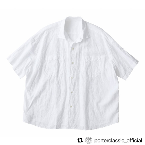  PORTER CLASSIC - BEAT WRITER LINEN COTTON SHIRT (CANCLINI)