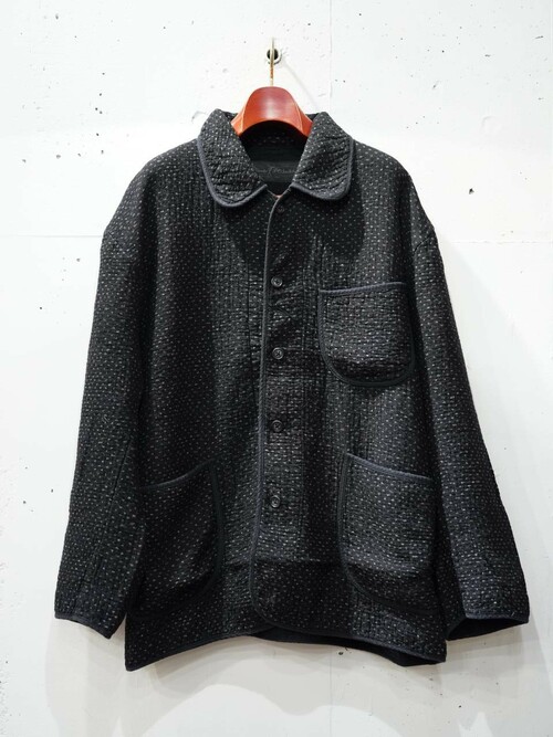  Porter Classic - NEW SASHIKO FRENCH JACKET - Black