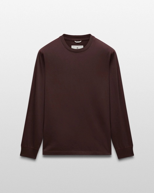  REIGNING CHAMP - MIDWEIGHT JERSEY CLASSIC LONG SLEEVE - Oxblood