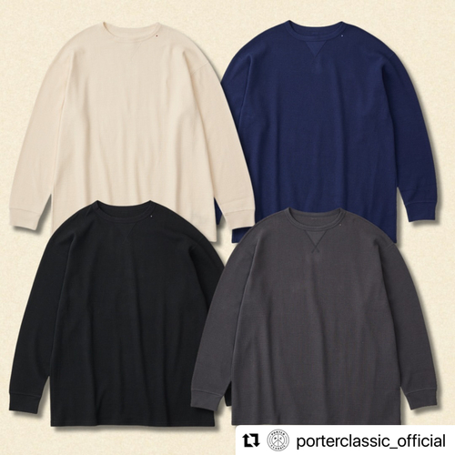  Porter Classic - H/W THERMAL CREWNECK - Black, White, Gray