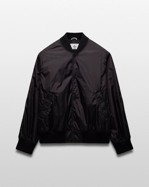  Reigning Champ - ECONYL SATIN NYLON STADIUM JACKET - Black