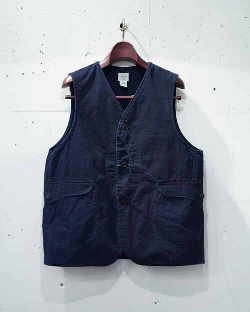 POST OVER ALLS - Royal Traveler / cotton dobby ripstop - indigo deep wash