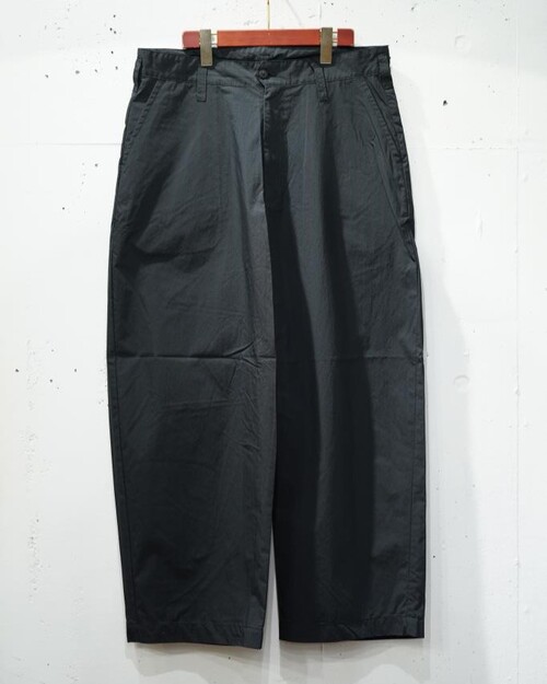  PORTER CLASSIC - POPLIN GENE KELLY PANTS - Charcoal Gray