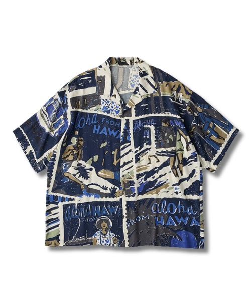  Porter Classic - HAWAIIAN OUTDOOR ALOHA SHIRT - Navy