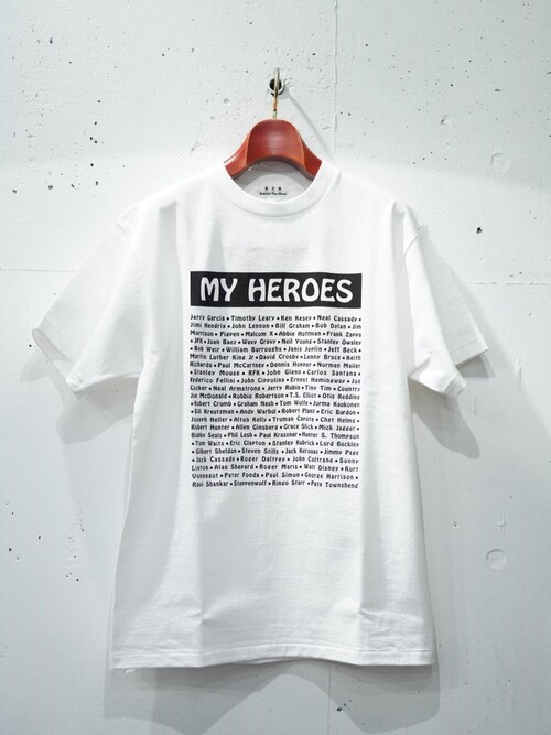  CITY LIGHTS BOOK STORE - B.T.R Behind The River Tubular S/S Tee MY HEROES - White