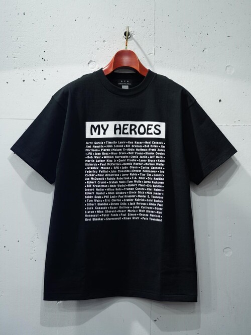 CITY LIGHTS BOOK STORE - B.T.R Behind The River Tubular S/S Tee MY HEROES - Black 