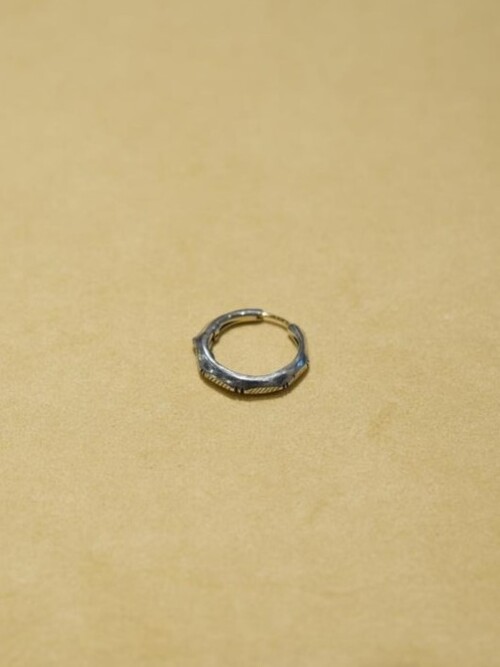  LARRY SMITH - 5CUT PIERCED EARRING - Silver