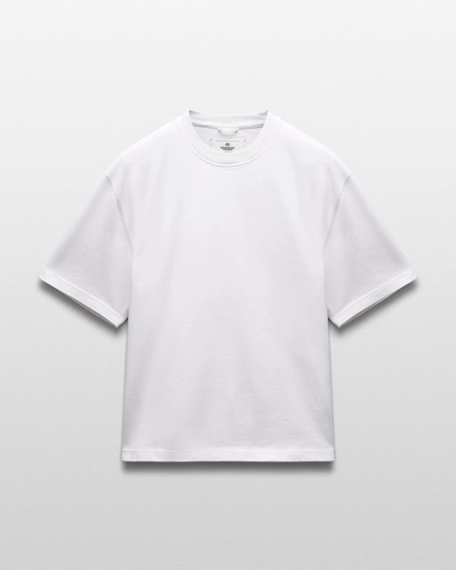  REIGNING CHAMP - HEAVYWEIGHT JERSEY RELAXED T-SHIRT - WHITE
