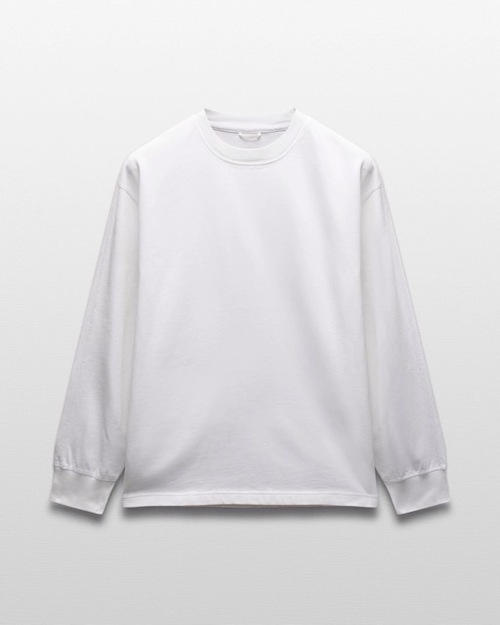  REIGNING CHAMP - HEAVYWEIGHT JERSEY RELAXED LONG SLEEVE - WHITE 