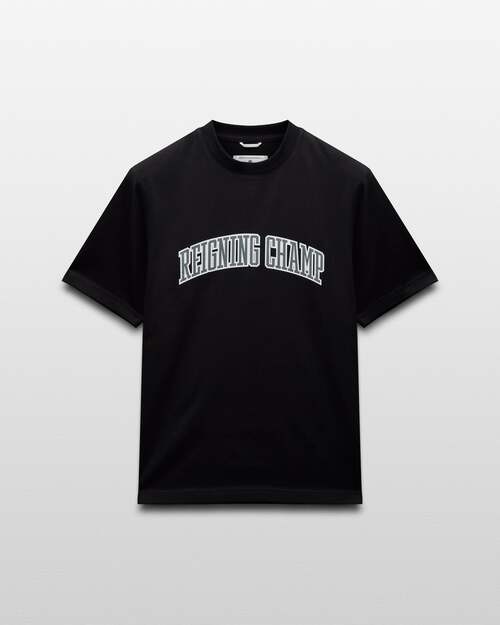  REIGNING CHANP - MIDWEIGHT JERSEY COLLEGIATE STANDARD T-SHIRT - BLACK 