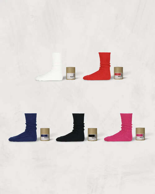  decka - Cased Heavyweight Plain Socks - Navy/Black