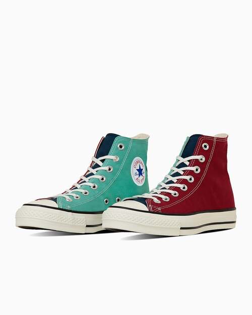  CONVERSE - CANVAS ALL STAR J HI - Maroon/Dark Navy/Mint