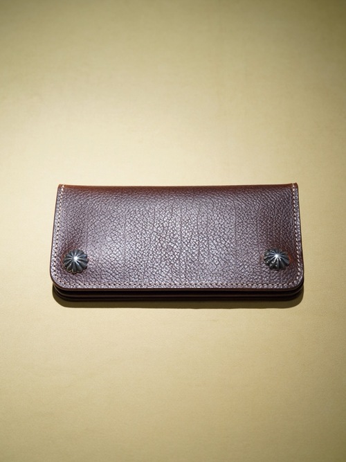  EMBOSSED TRUCKERS WALLET, MEDIUM(SHELL CONCHA CUSTOM) - BROWN